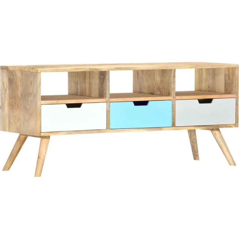 vidaXL TV-skab 110x35x48 cm i massivt mangotræ