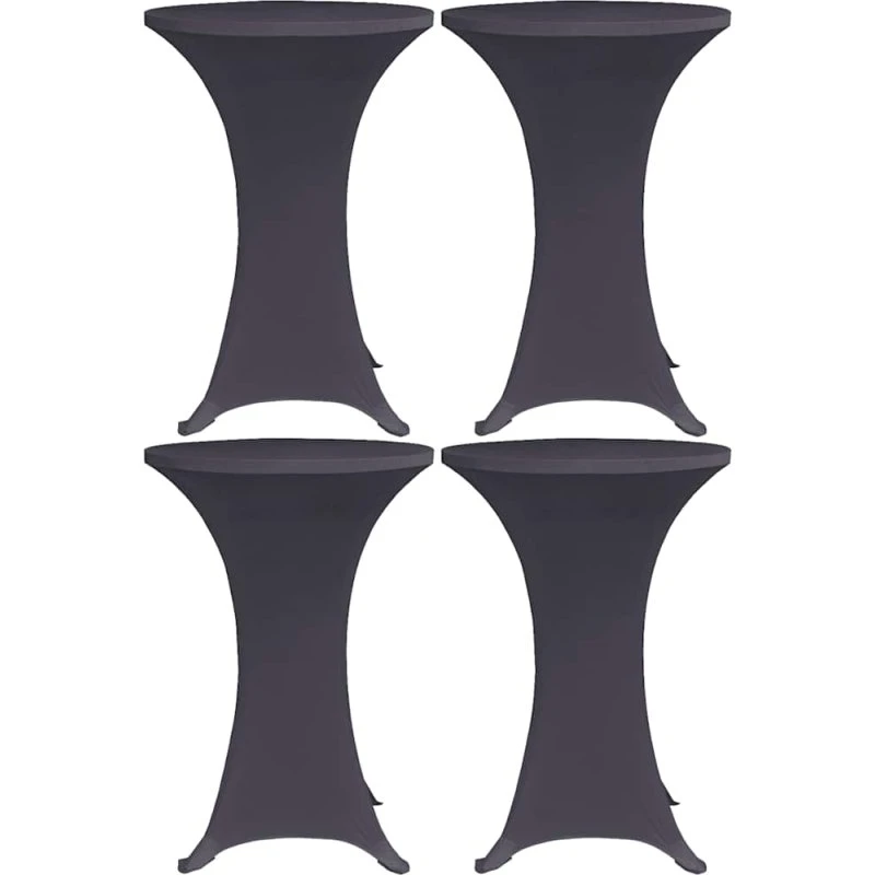 vidaXL stretch bordovertræk 4 stk. 80 cm antracitgrå