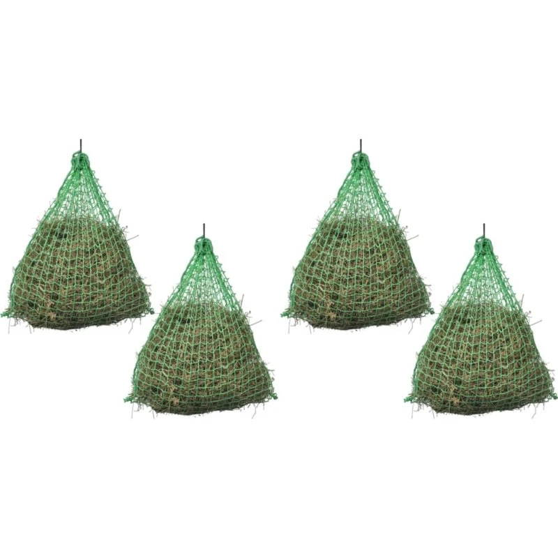 vidaXL hønet 4 stk. rund 0,75 x 0,5 m PP grøn