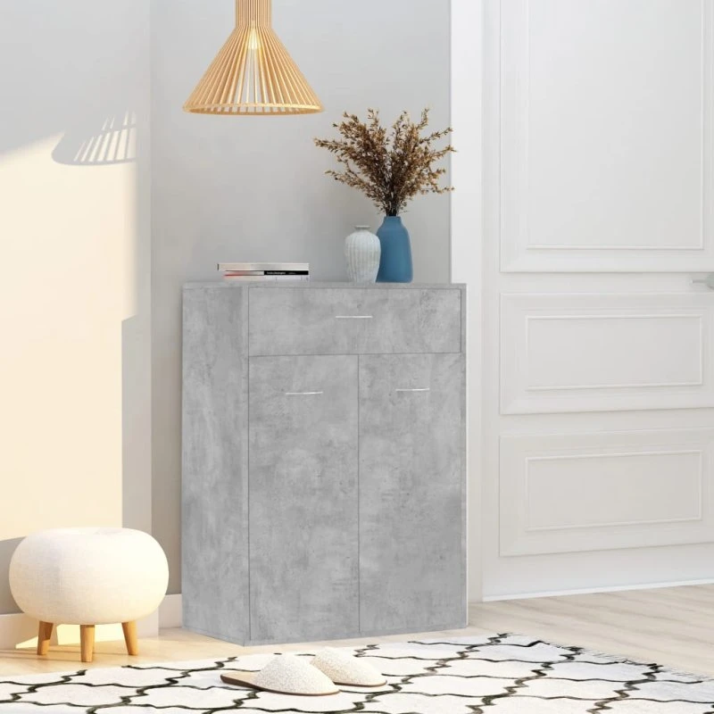 vidaXL skoskab 60x35x84 cm konstrueret træ - betongrå