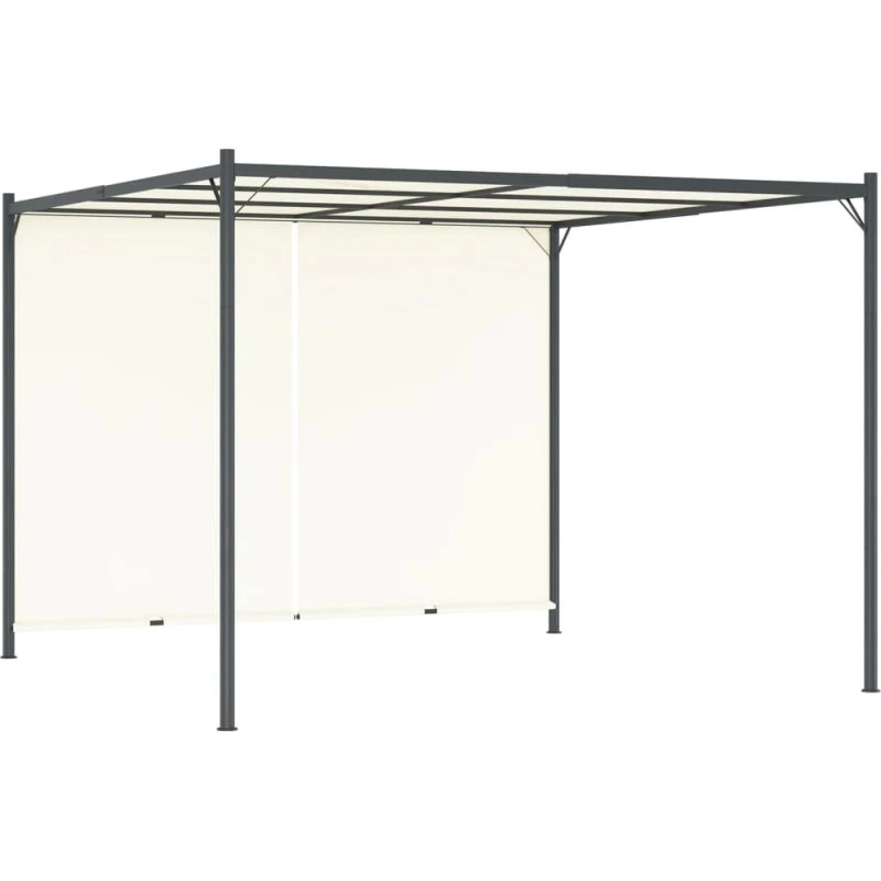 vidaXL pergola med justérbart tag 3x3 m stål creme