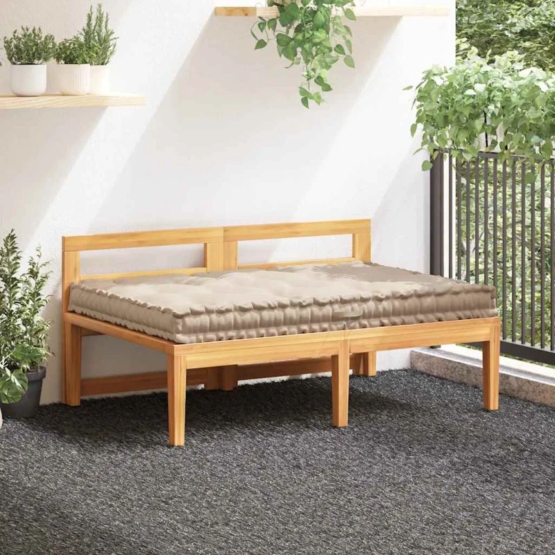 vidaXL hynde til pallesofa 120x80x10 cm bomuld beige