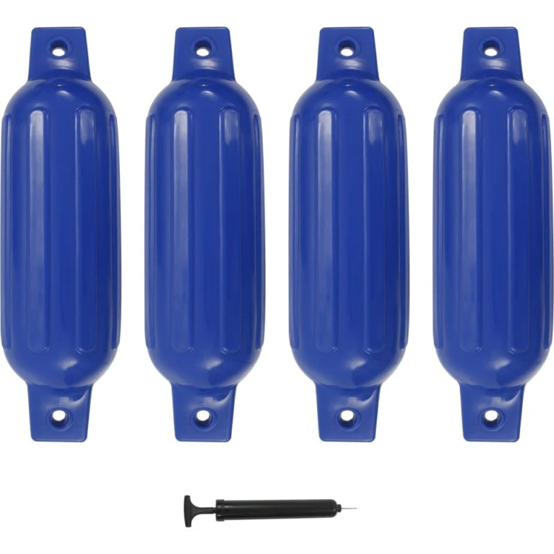 vidaXL bådfendere PVC 4 stk. 41x11,5 cm blå