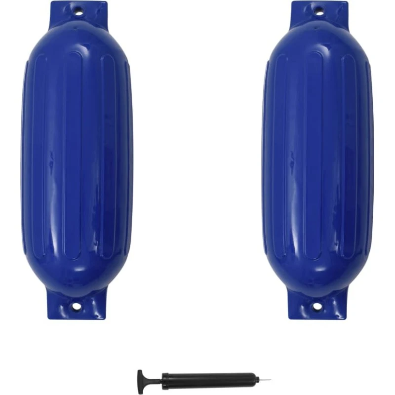 vidaXL bådfendere 2 stk. PVC 69x21,5 cm blå