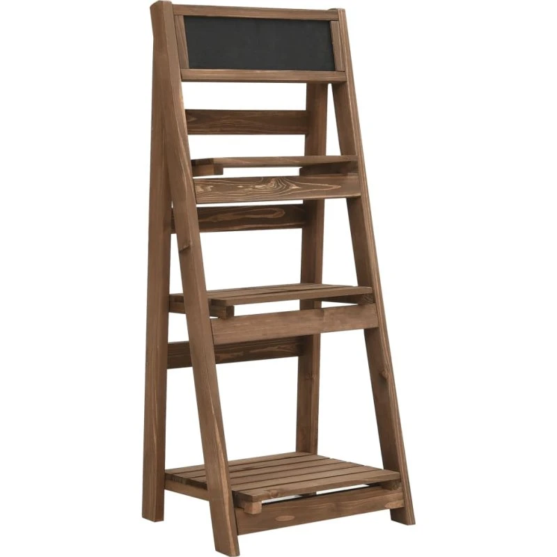 vidaXL plantestativ 3 niveauer med tavle 40x30x90 cm fyrretræ