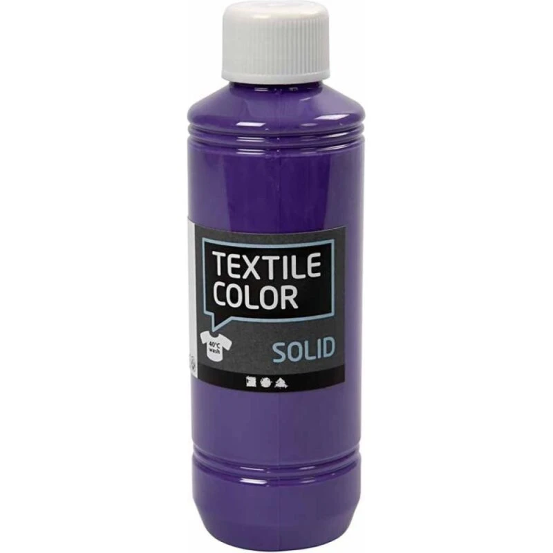 Textile Solid dækkende tekstilmaling, hvid, 250 ml