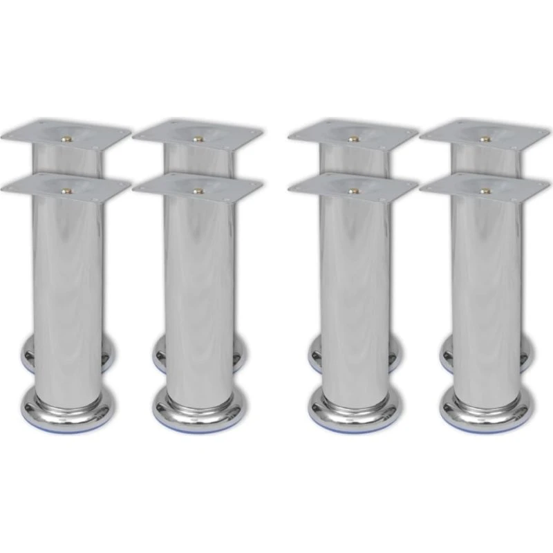 vidaXL runde sofaben i krom 8 stk. 180 mm