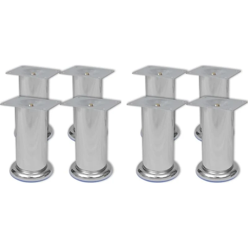 vidaXL runde sofaben i krom 8 stk. 120 mm