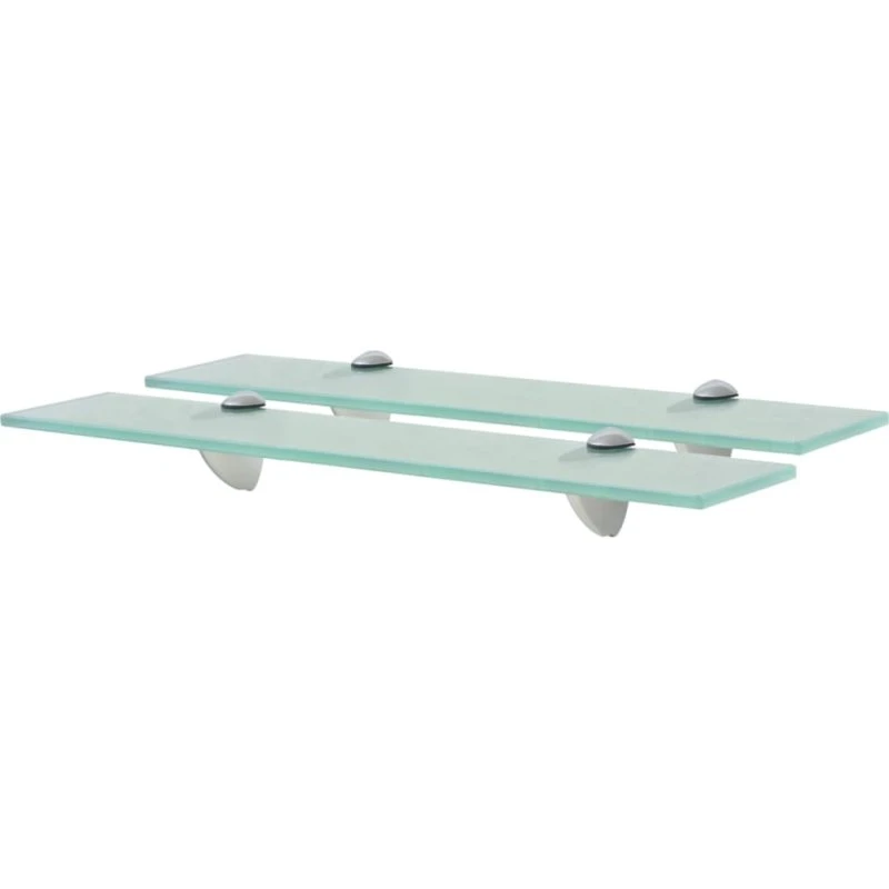 vidaXL svævehylde i hærdet glas 2 stk. 50x10 cm (8 mm)