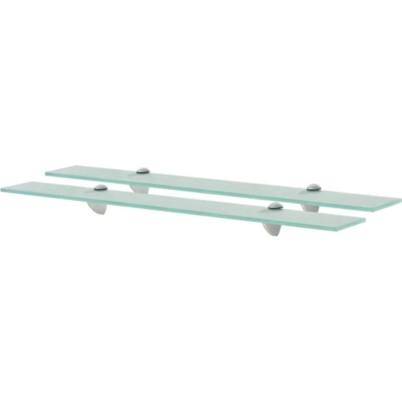 vidaXL svævehylde 2 stk. 70x10 cm klarglas 8 mm