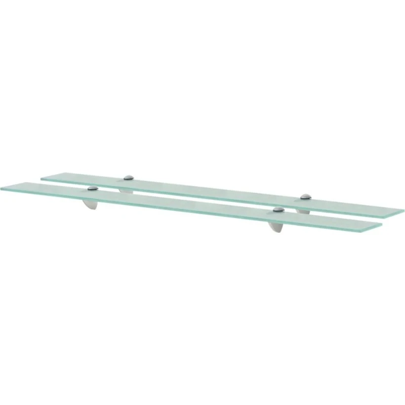 vidaXL svævehylder 2 stk 100x10 cm 8 mm transparent glas