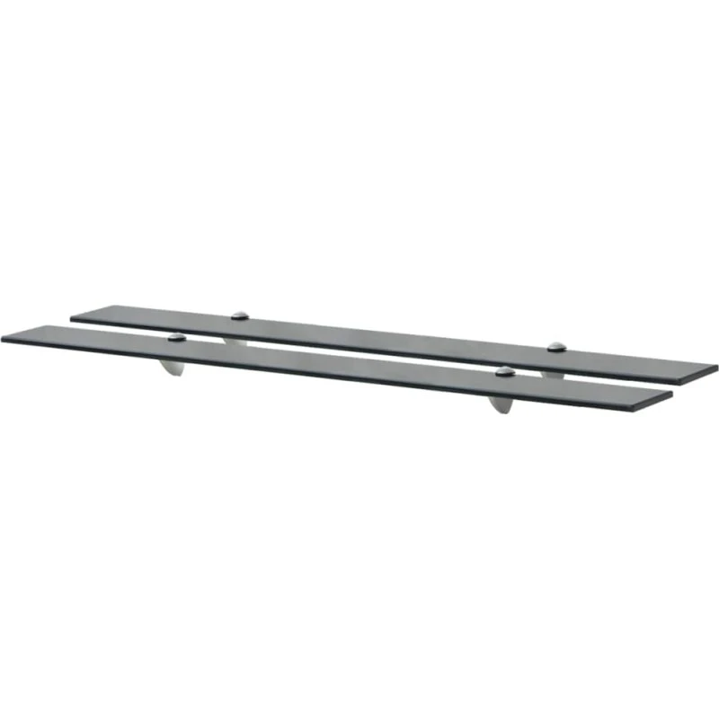 vidaXL svævehylder 2 stk. 100 x 10 cm 8 mm sort glas