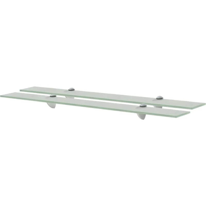 vidaXL svævehylder 2 stk. 80 x 10 cm 8 mm hvidt glas