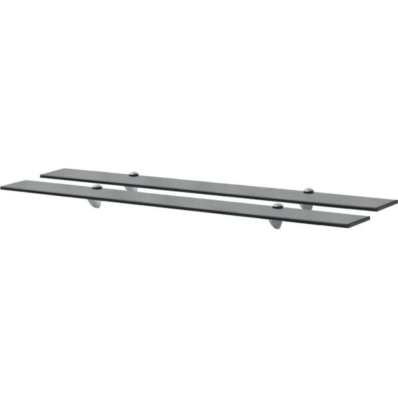 vidaXL svævehylde 2 stk. 100 x 20 cm 8 mm glas, sort