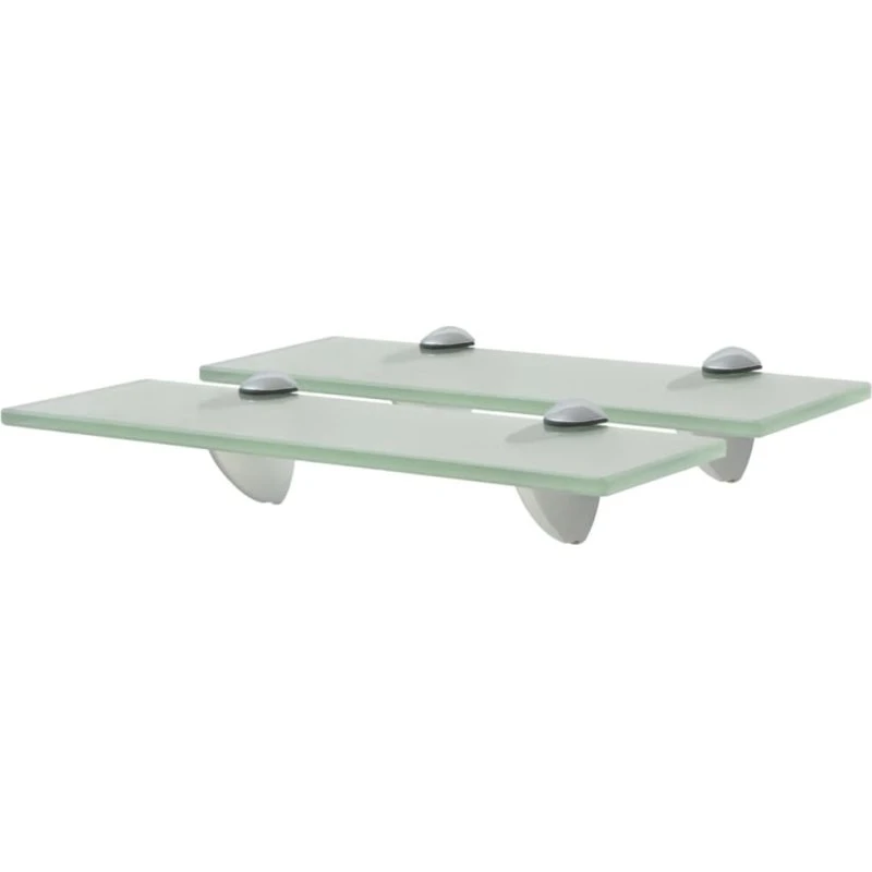 vidaXL svævehylder 2 stk. 30 x 20 cm 8 mm hvidt glas