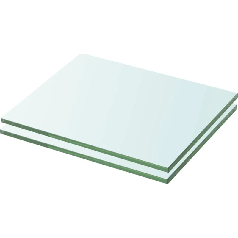 vidaXL 2 stk. glashyldepanel 20 x 20 cm klar 8 mm