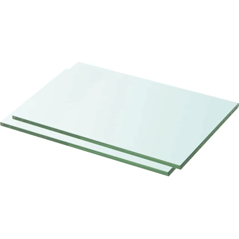 vidaXL 2 stk. hylder i hærdet glas 30x15 cm klar (8 mm)