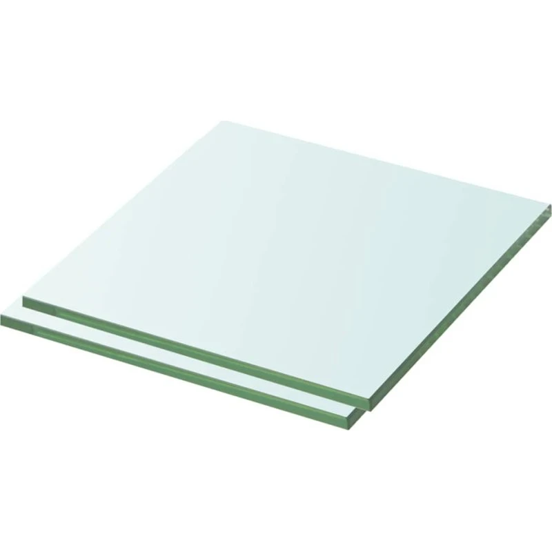 vidaXL Glashylder 2 stk 30x30 cm klar, hærdet glas 8 mm