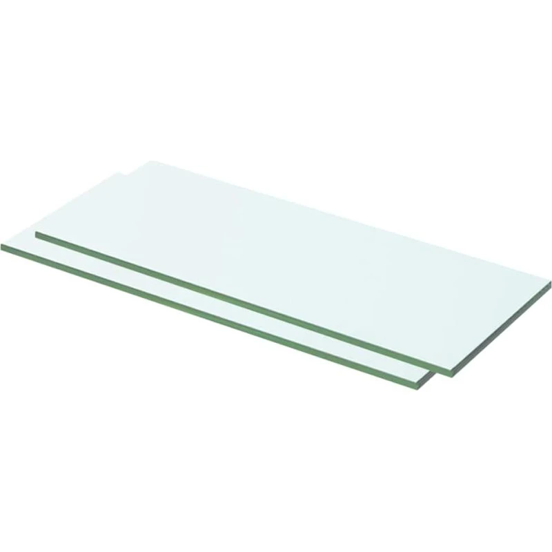 vidaXL 2 stk. glashylder 50 x 15 cm klar 8 mm