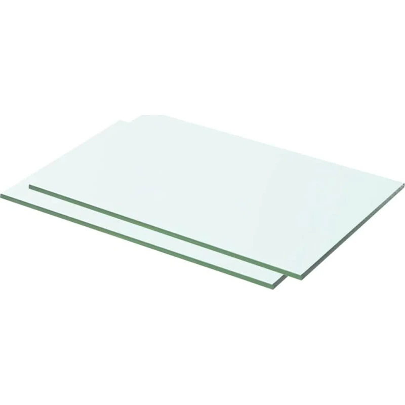 vidaXL 2 stk. glashylder 50 x 25 cm klar (8 mm)