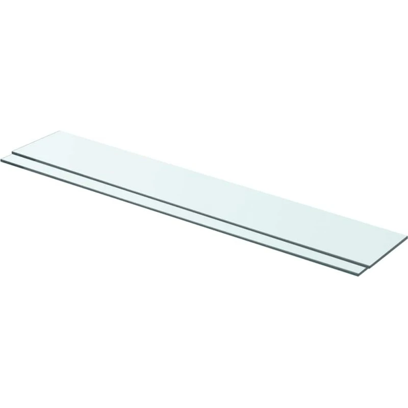 vidaXL Hylder 2 stk. glaspanel 80 x 12 cm klar (8 mm)