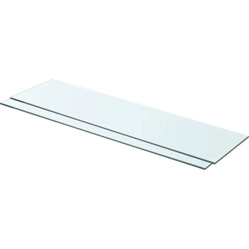 vidaXL 2 stk. glashylder 80 x 20 cm klar (8 mm)