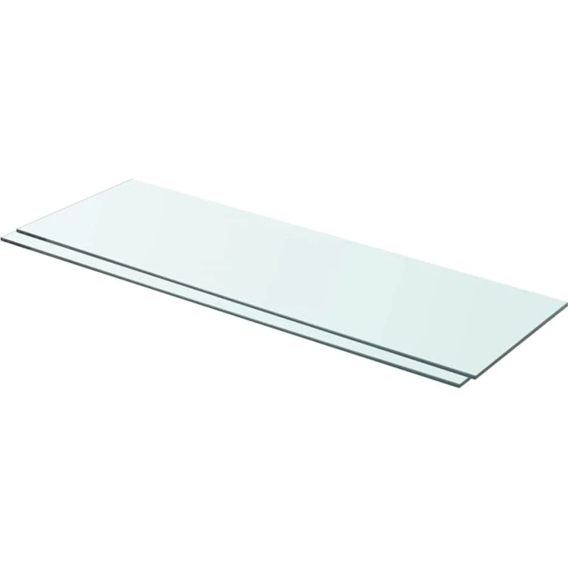 vidaXL glashylde 80 x 25 cm 8 mm 2 stk klar