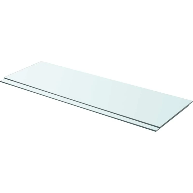 vidaXL Glashylder 2 stk 90x30 cm klar (hærdet 8 mm)