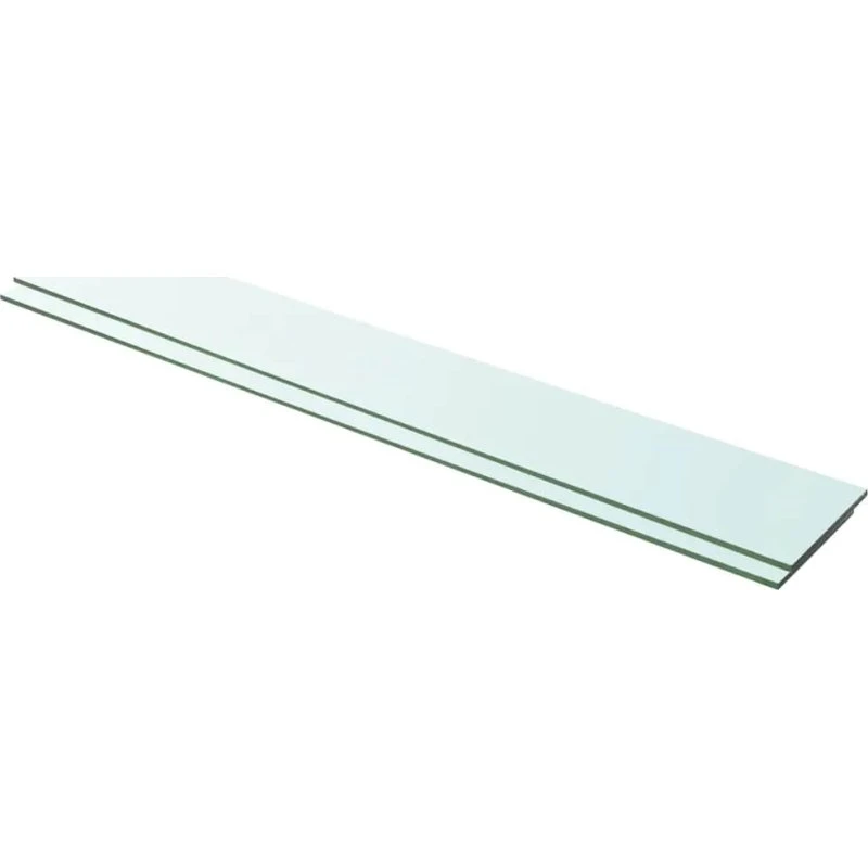 vidaXL 2 stk. hylder i hærdet glas 100 x 15 cm klar