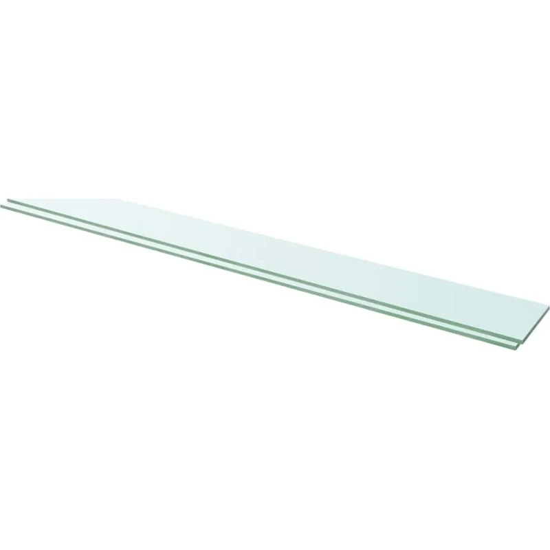 vidaXL Glashylder 2 stk. 110 x 12 cm klar (hærdet glas 8 mm)