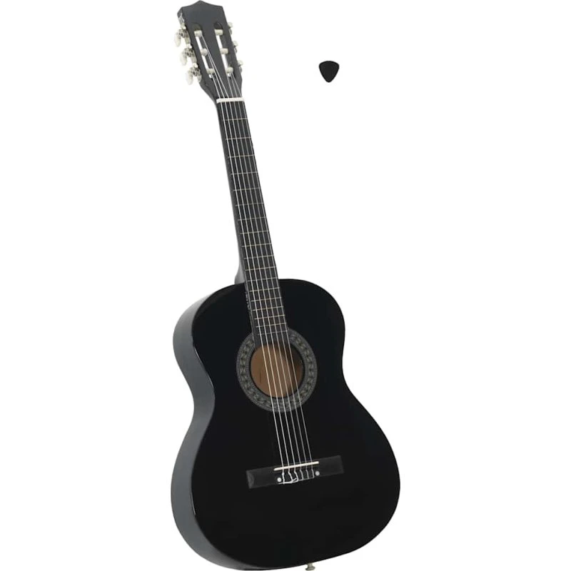 vidaXL klassisk guitar 3/4 (36") sort