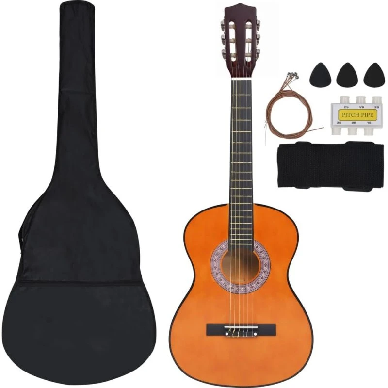 vidaXL klassisk guitarsæt 3/4 (36") 8 dele