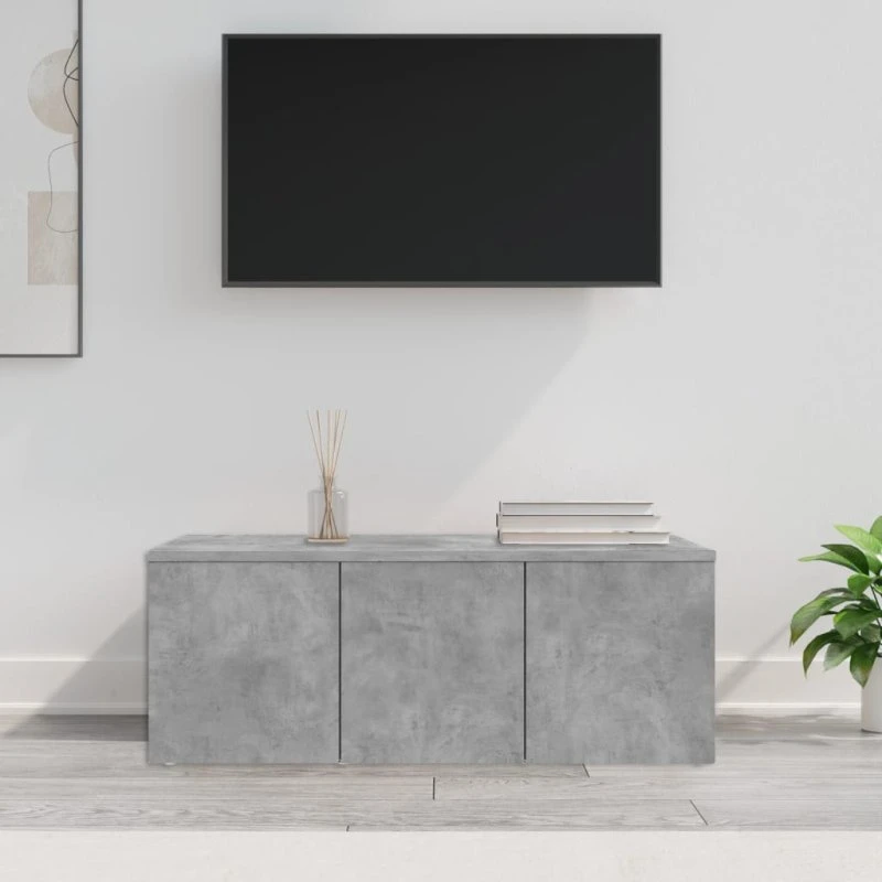 vidaXL TV-bord 80x34x30 cm konstrueret træ, betongrå