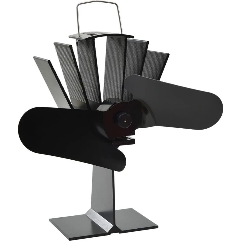 vidaXL varmedrevet ovnventilator 2-blade sort