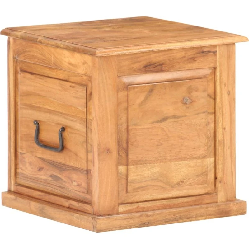 vidaXL opbevaringskiste i massivt akacietræ 40x40x40 cm