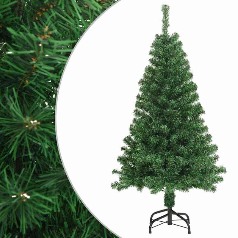 vidaXL kunstigt juletræ 150 cm med tykke grene, PVC grøn