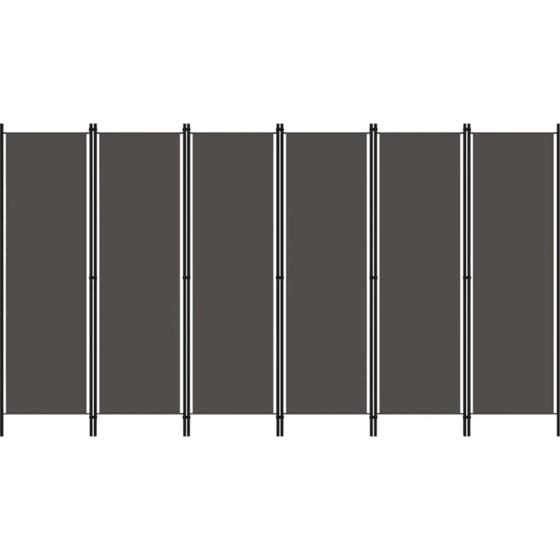 vidaXL 6-panel rumdeler 300x180 cm antracitgrå