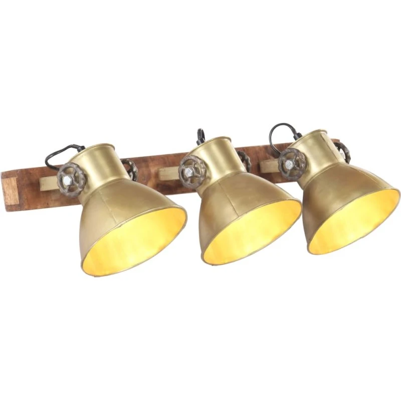 vidaXL industriel væglampe 65x25 cm E27 messingfarvet