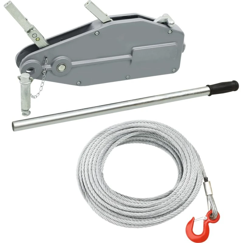 vidaXL hejsespil 800 kg, 20 m stålkabel