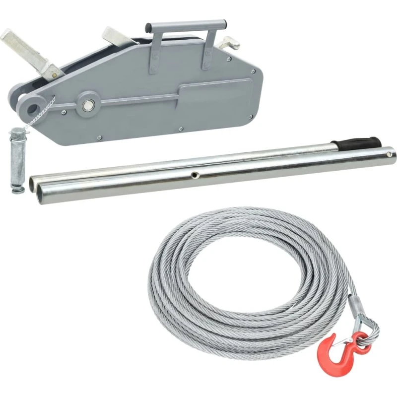 vidaXL hejsespil 1600 kg, 20 m stålkabel