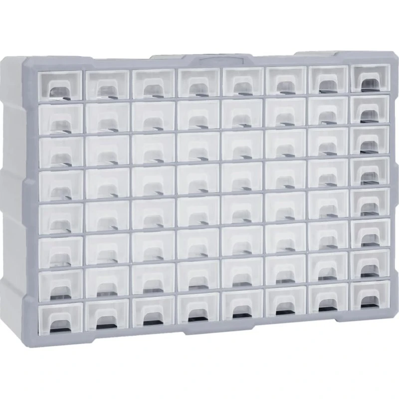 vidaXL skuffereol 64 skuffer 52x16x37,5 cm