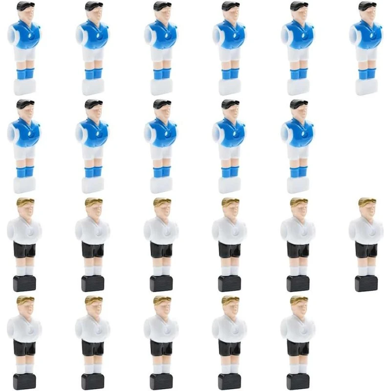 vidaXL bordfodboldspiller 15,9 mm 22 stk. hvid/blå