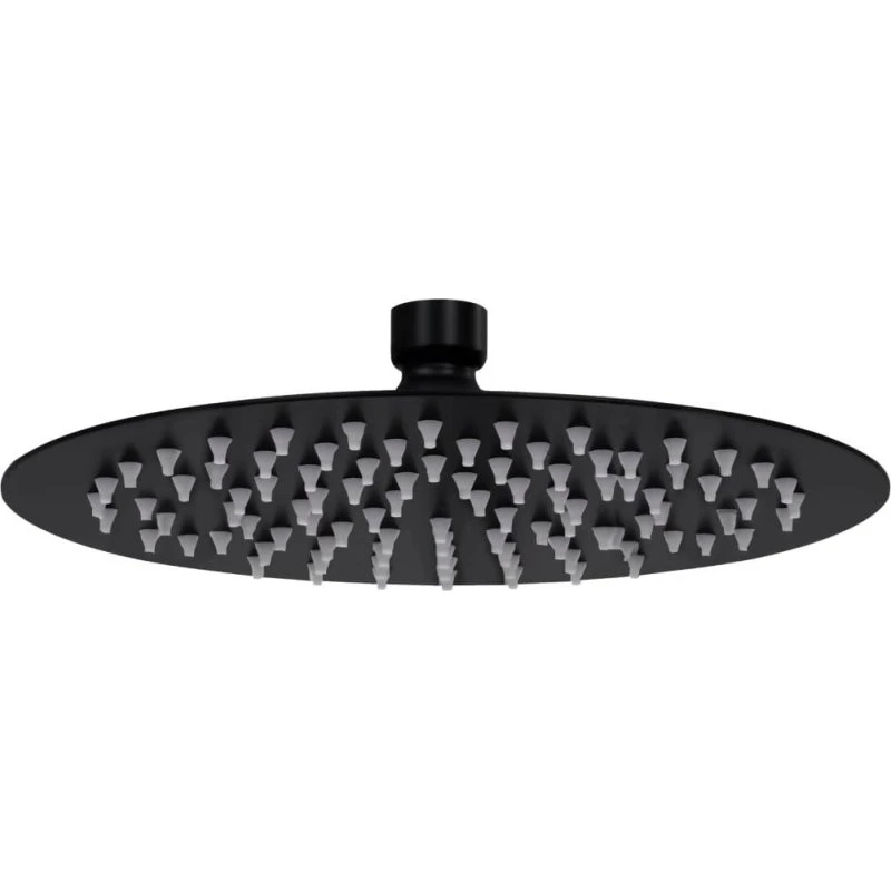 vidaXL regnbrusehoved 20 cm rund i rustfrit stål - sort