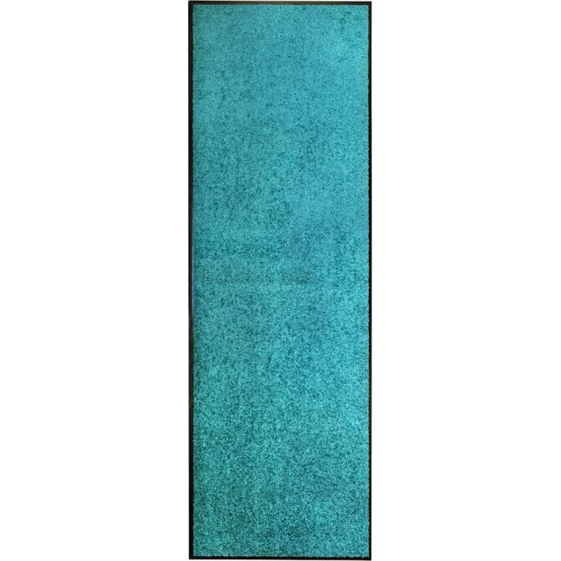 vidaXL vaskbar dørmåtte 60x180 cm cyanblå