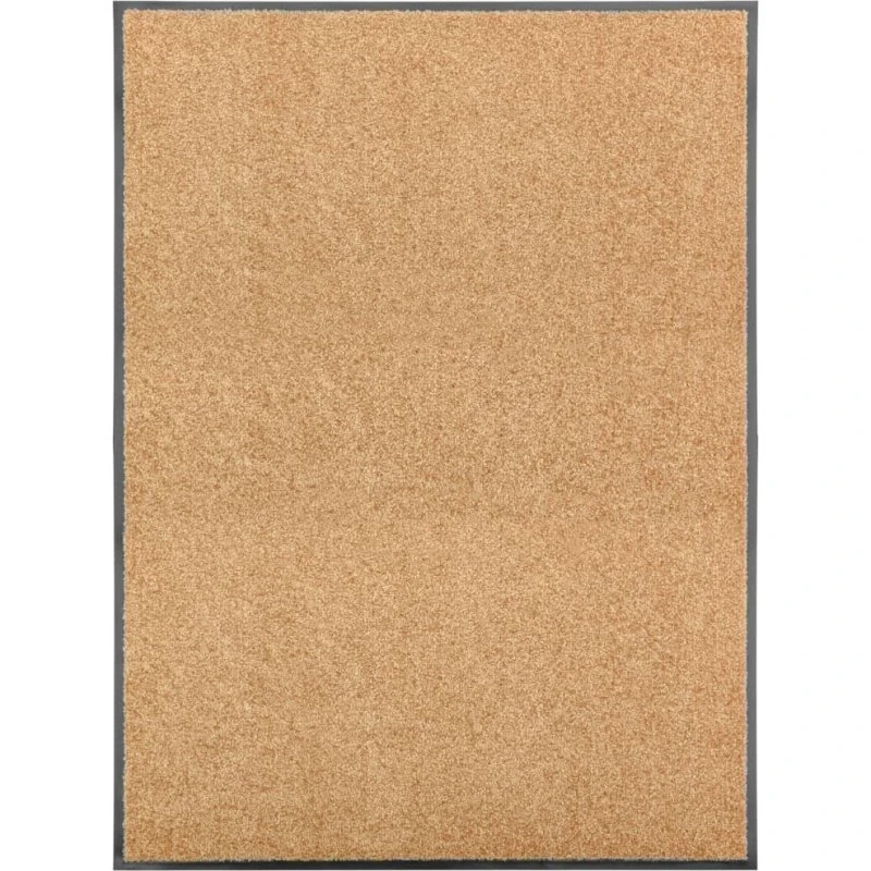 vidaXL vaskbar dørmåtte 90x120 cm creme