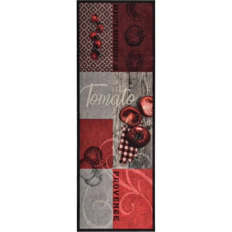 vidaXL vaskbar køkkenmåtte 45x150 cm med tomatprint