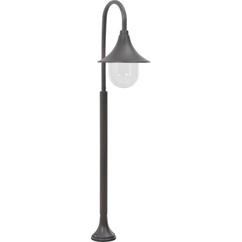 vidaXL havestolpelampe E27 120 cm aluminium bronzefarvet