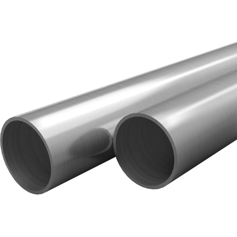 vidaXL rustfrit stålrør V2A Ø70×1,8 mm 2 stk. 2 m
