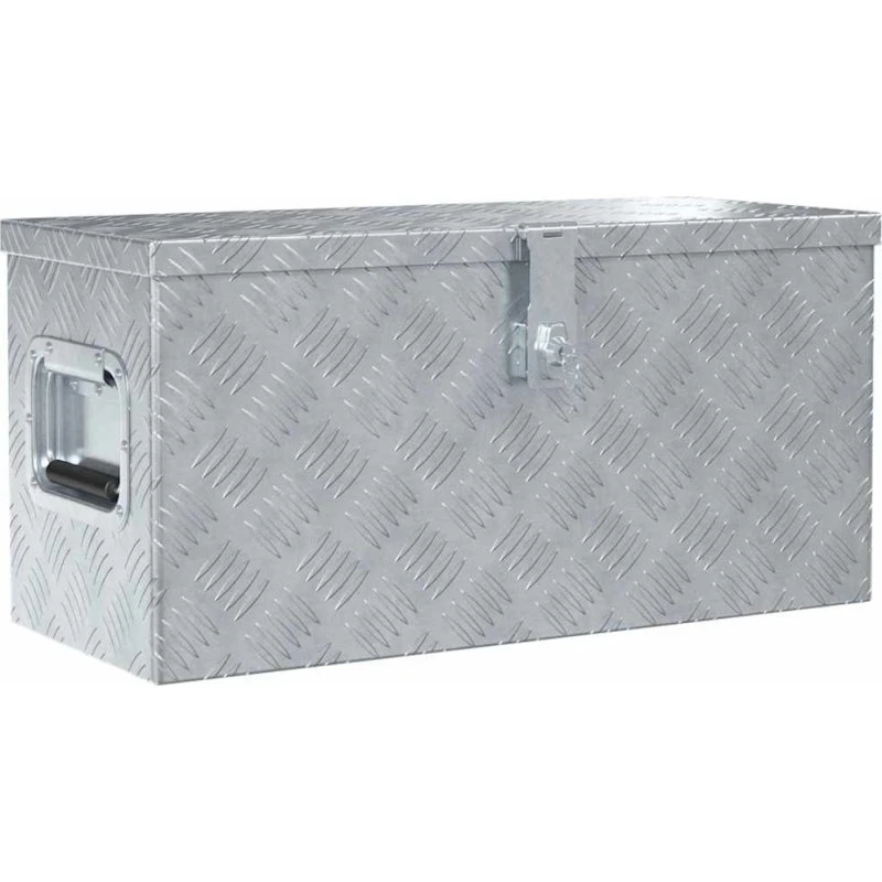 vidaXL aluminiumskasse 61,5 x 26,5 x 30 cm, sølv