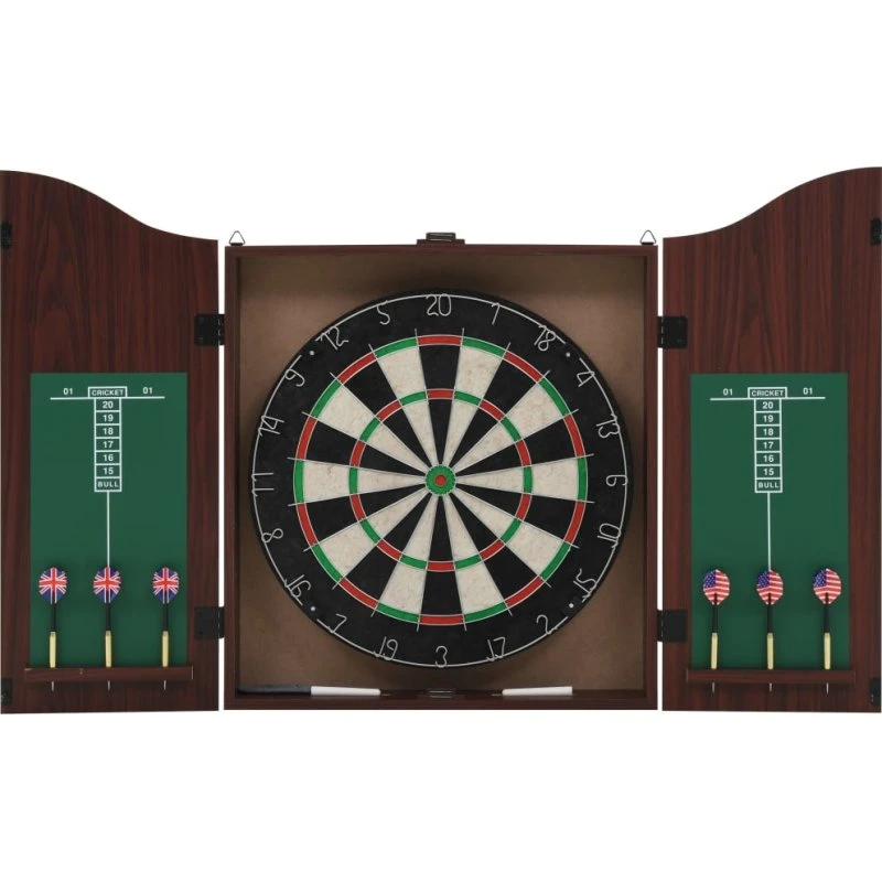 vidaXL professionel sisal dartskive med skab og 6 dartpile